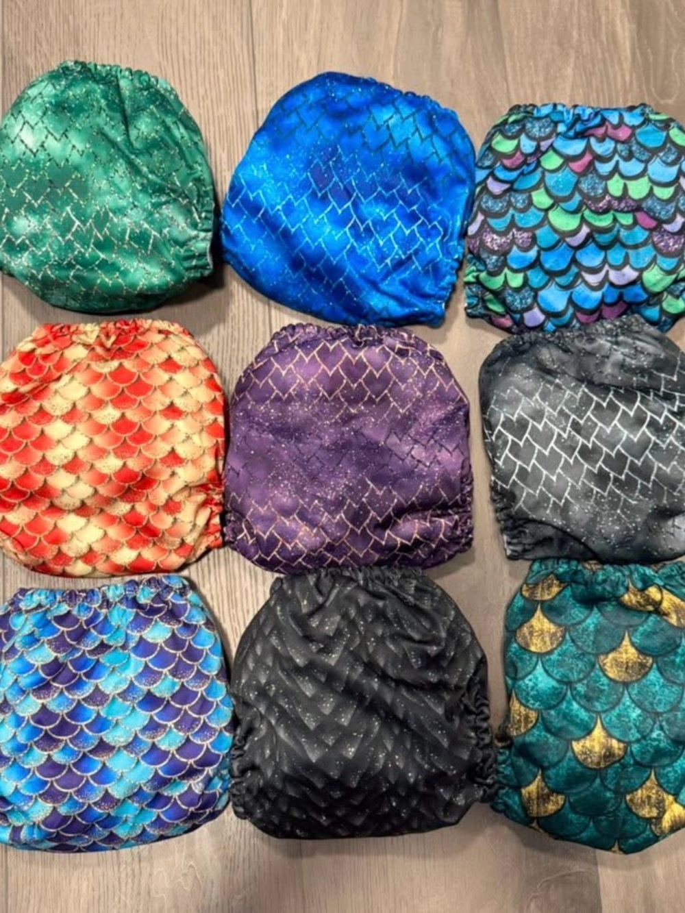 Dragon Scales Pattern Cloth Diapers with Liners Set of 16 | Message for Only One